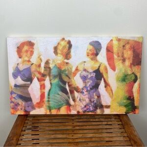 Hanalei Stroll by Lelia DeMello Canvas Art Print Hawaii